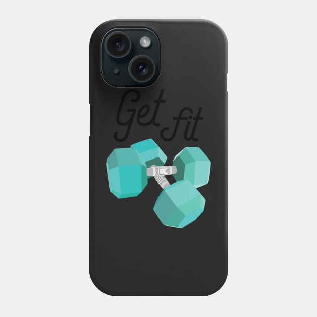 Get Fit Dumbbells Phone Case by jillcook