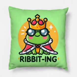 Ribbit-ing: Regal Frog Pillow