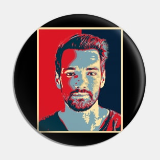 Portrait Man Isolated Hope Popart Pin