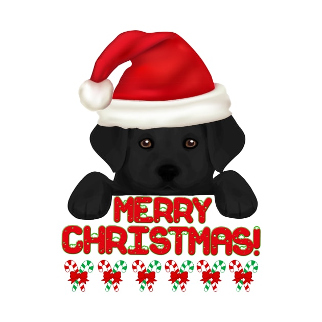 Merry Christmas Black Labrador Retriever Puppy! Especially for Lab owners! by rs-designs