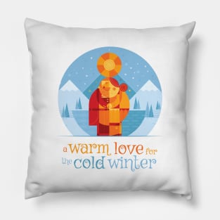 a warm love for the cold winter Pillow