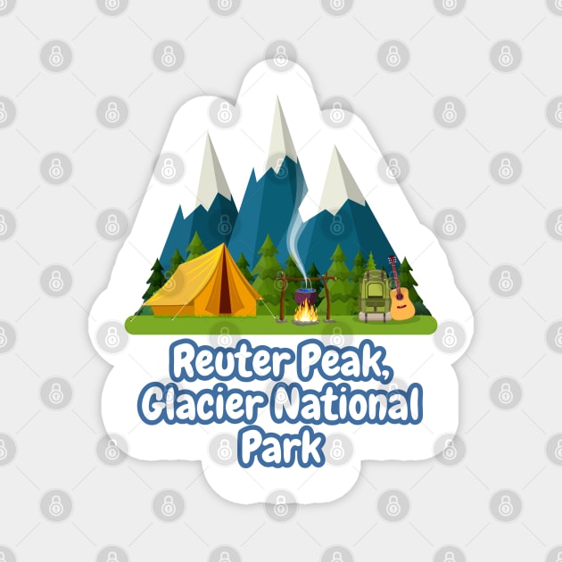 Reuter Peak, Glacier National Park Magnet by Canada Cities