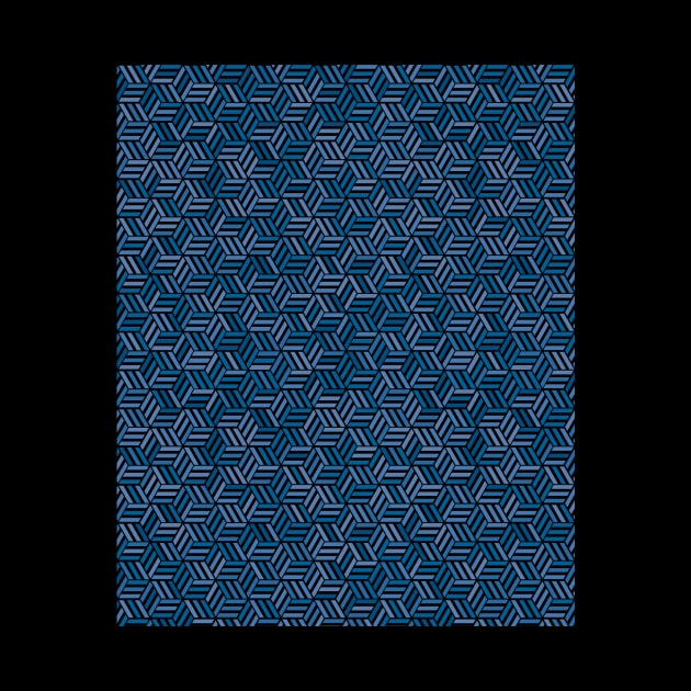 Trippy Blue Geometric Design by Brobocop