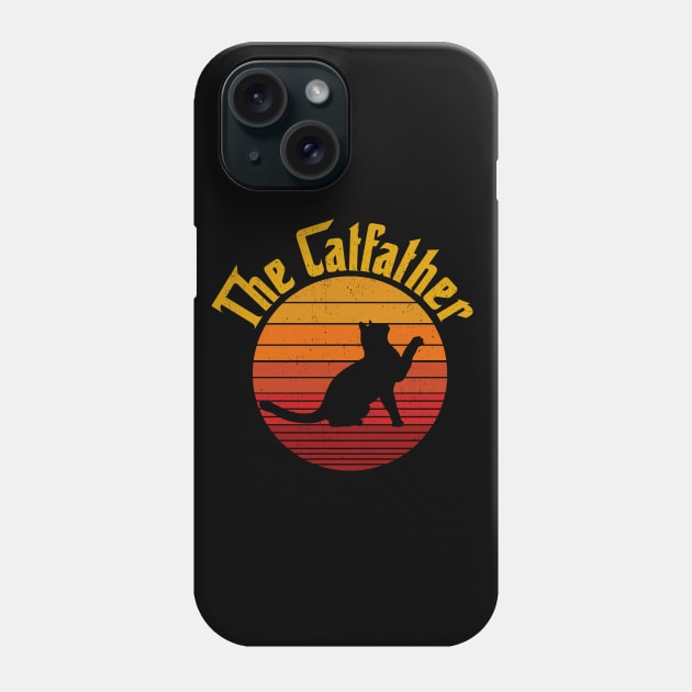 The CatFather - Funny Mafia Movie Parody. Cat Dad, Cat Father Gift Idea Phone Case by Zen Cosmos Official