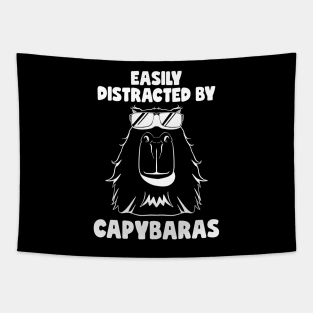 Easily distracted By Capybaras Lover Rodent Cute Capybara Tapestry