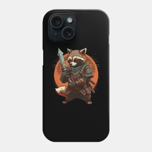 warrior raccoon Phone Case