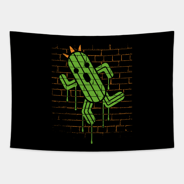 Cactuar Graffiti Tapestry by logozaste