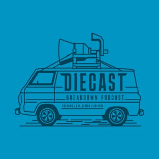 Diecast Breakdown - Van (Ghost on Blue) T-Shirt