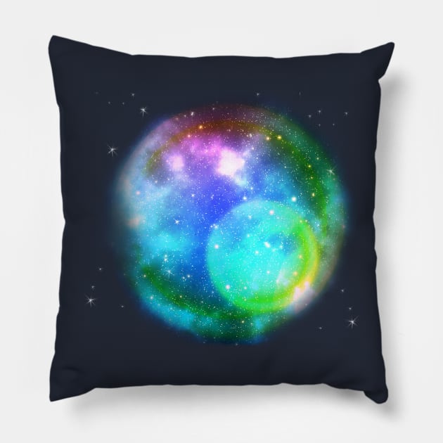 Colorful Universe Pillow by emma17