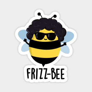 Frizz-Bee Cute Afro Bee Pun Magnet