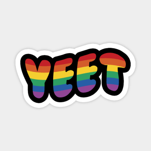 Yeet Gay Pride Flag Rainbow Funny LGBTQ Meme Magnet