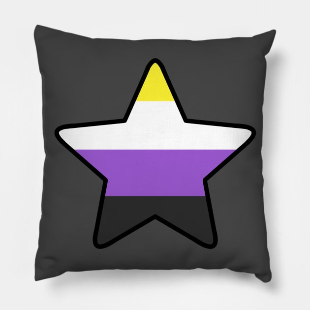 Non-binary Pride Star Pillow by SimplyPride