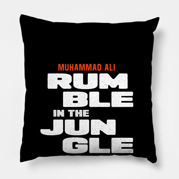 Rumble in the jungle - Muhammad Ali vs. George Foreman Pillow by attadesign