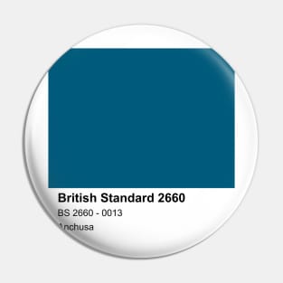 Anchusa Blue British Standard 0013 Colour Swatch Pin