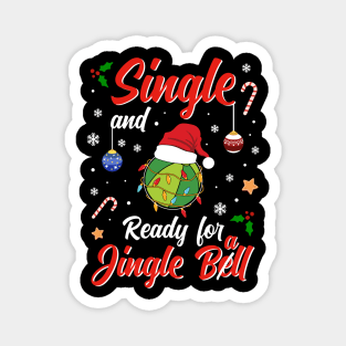 Funny Beachball Costume Single and ready for Jingle Bell Magnet