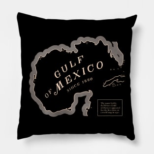 Gulf Of Mexico Map Pillow
