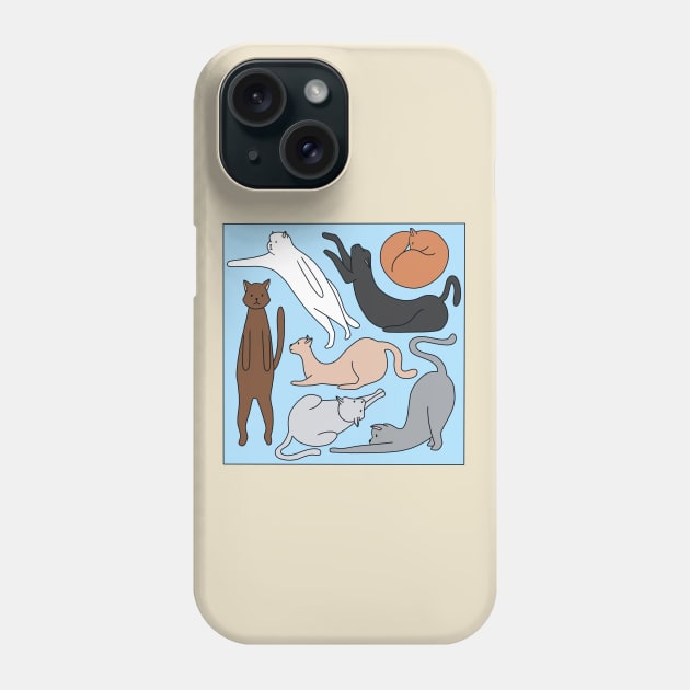 Cat Square Phone Case by Unbrokeann