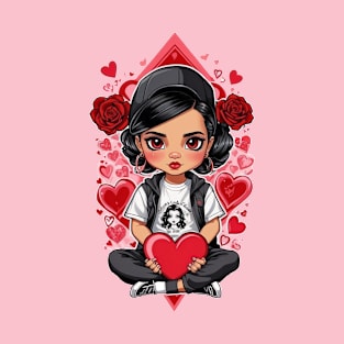 Cute Gangster Chola: Spreading Love with Attitude! - Valentine's T-Shirt