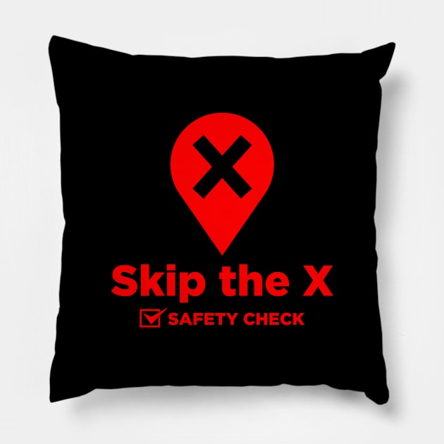 Skip the X Pillow by andantino