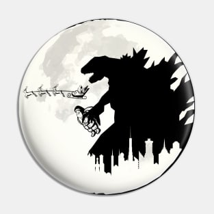 Godzilla vs Santa Claus Pin