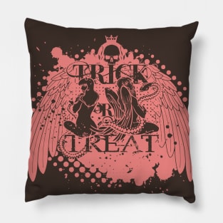 Trick or Treat? - Deep Pink Pillow