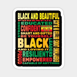 Black History Proud Strong Pride Inspirational African America Magnet