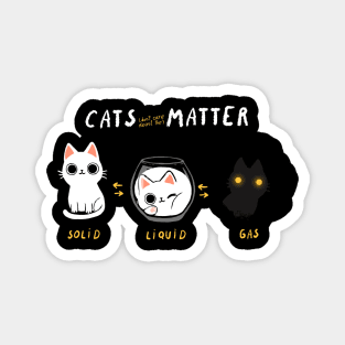 Cats Matter - Funny Science Kitty - Physics Cat Magnet