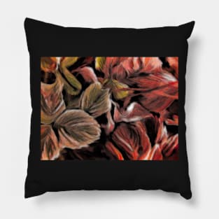 Autumn fall leaves print Pillow