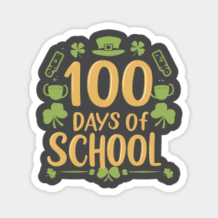 100 days of school gamers st patricks day's Magnet