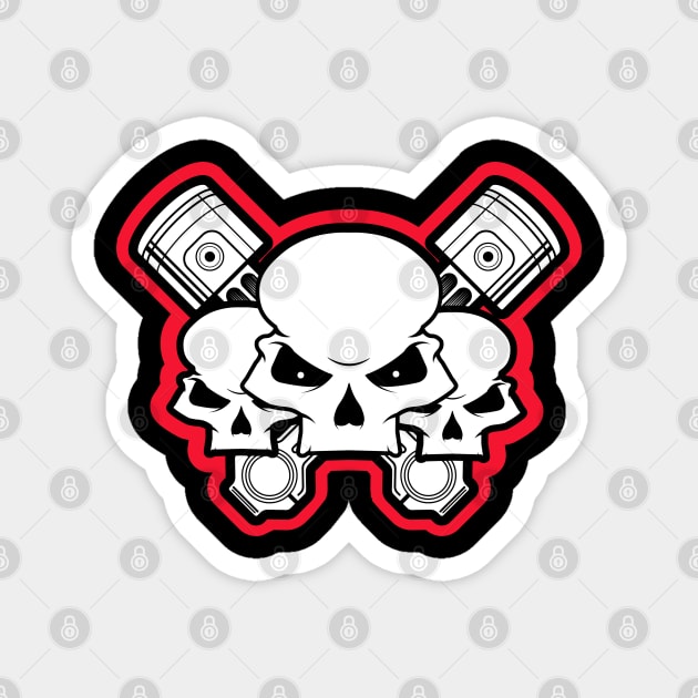 Badass Skull Squad Magnet by PosterpartyCo