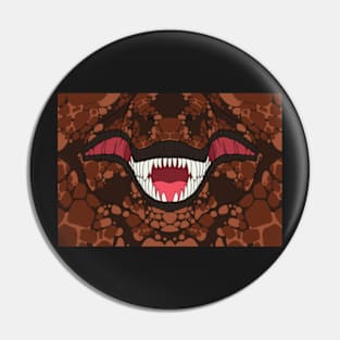 Chocolate T-Rex Face Pin