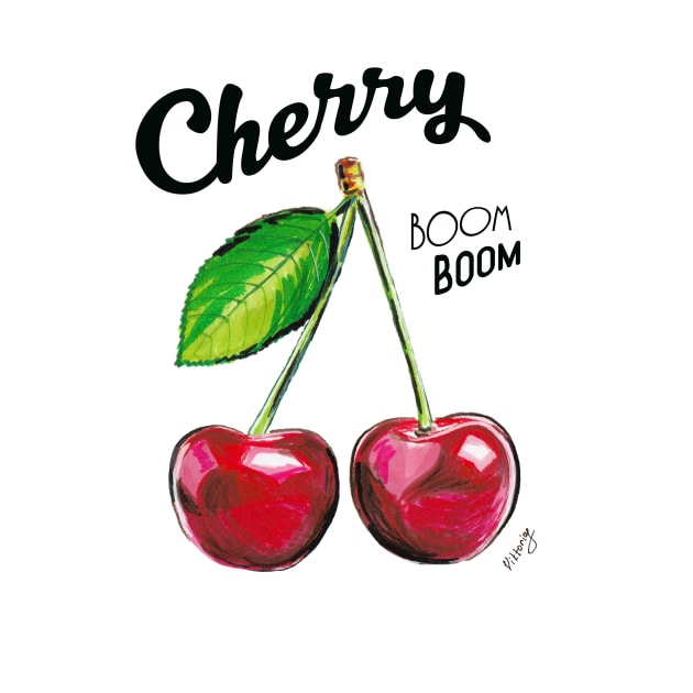 Cherry boom, boom! by Viktoria Love Art