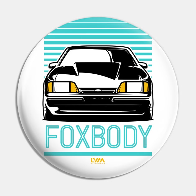 Foxbody Ford Mustang Notch Retro Pin by LYM Clothing