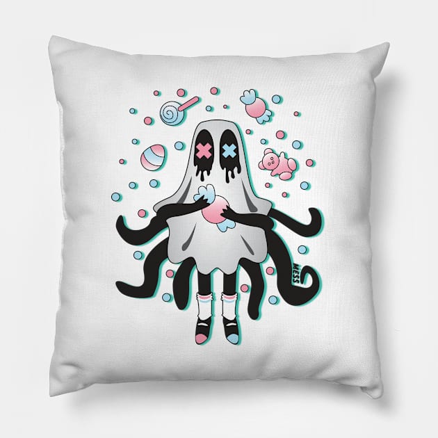 Candy Monster Pillow by Mess By Design 
