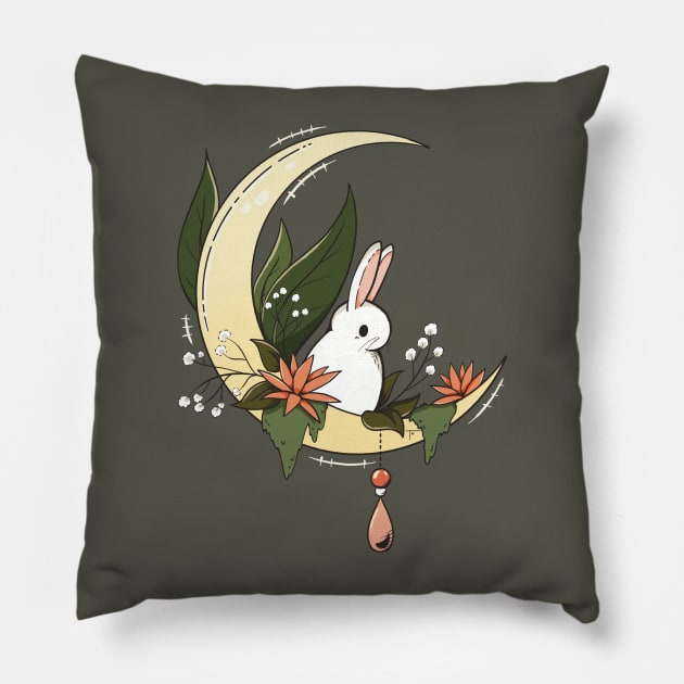 Year of the Rabbit Moon Pillow by Bee and Clover Designs