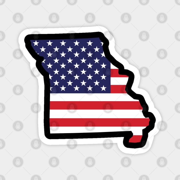 Missouri State Shape Flag Background Magnet by anonopinion