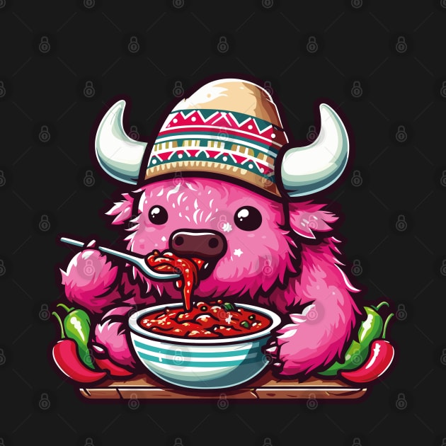 funny bison chili lover by chems eddine