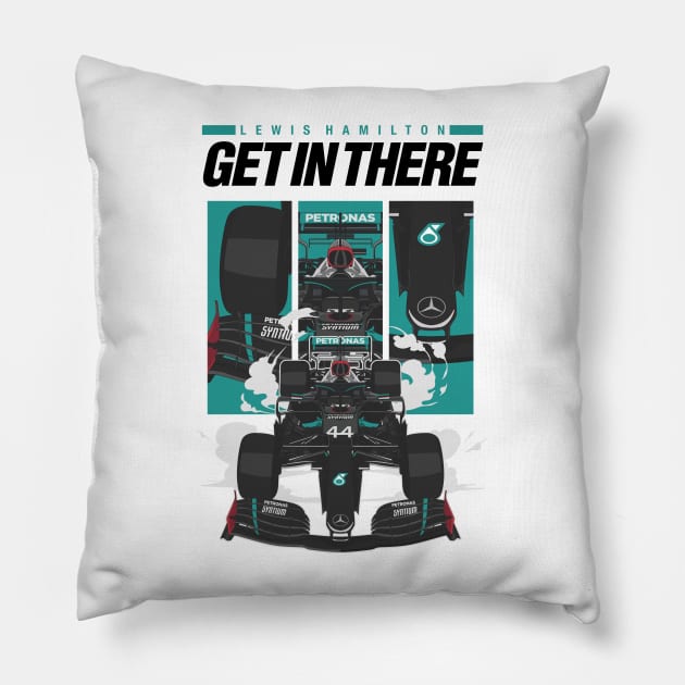 Get In There Lewis! Pillow by jaybeetee