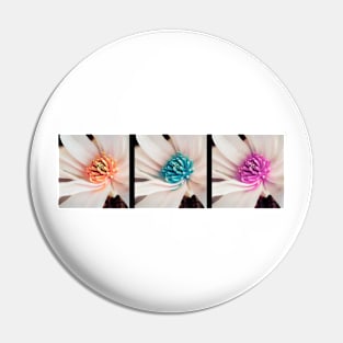 Flower Trio Pop Art Style photo art Pin