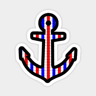 USA colored anchor Magnet