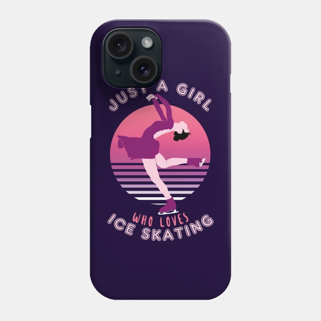 Just A Girl Who Loves Ice Skating Phone Case by TMBTM