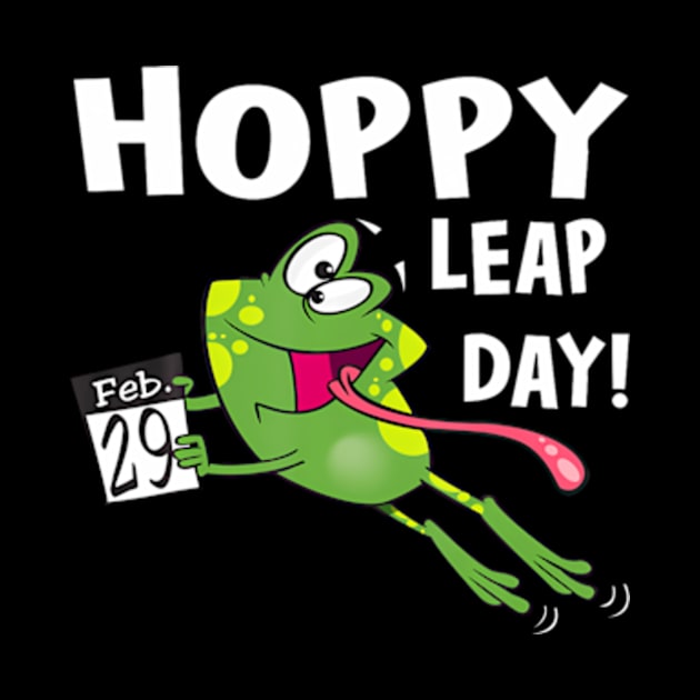 Funny Frog Hoppy Leap Day February 29 Leap Year Birthday by Eduardo