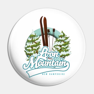 Loon Mountain New Hampshire ski logo Pin