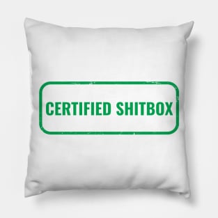 Certified Shitbox - Green Label Design Pillow