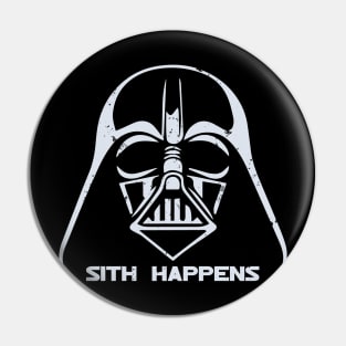 S*IT Happens - Dark Power RED Vintage Texture Pin