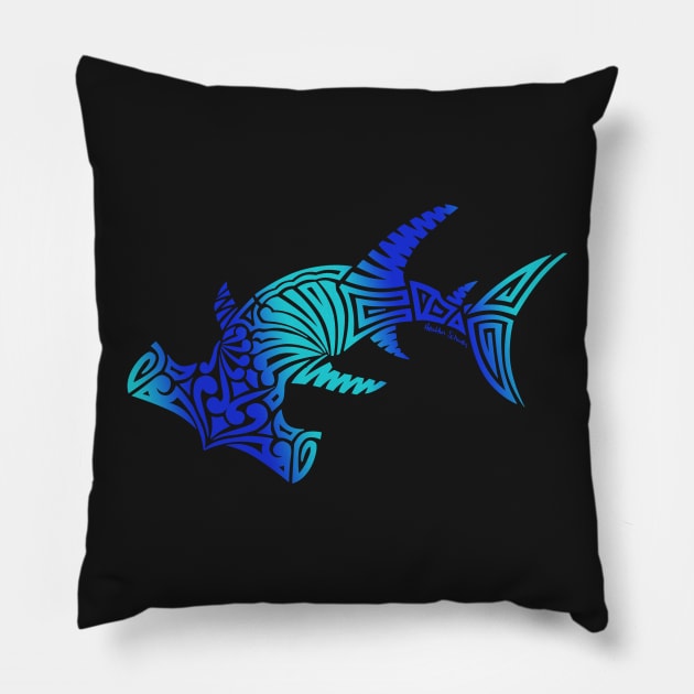 Ombre Tribal Hammerhead Pillow by artsytoocreations