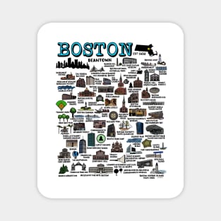 Boston Map Magnet