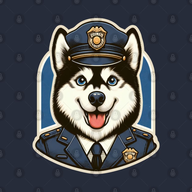 Husky Police by k9-tee