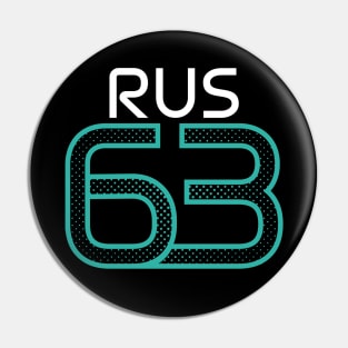 RUS 63 Teal Halftone Design Pin