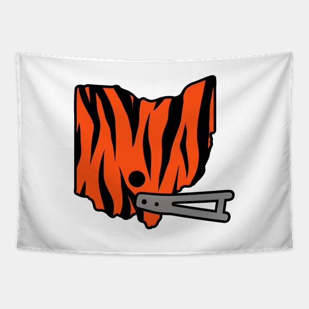 Cincinnati Ohio Retro Helmet - White Tapestry by KFig21